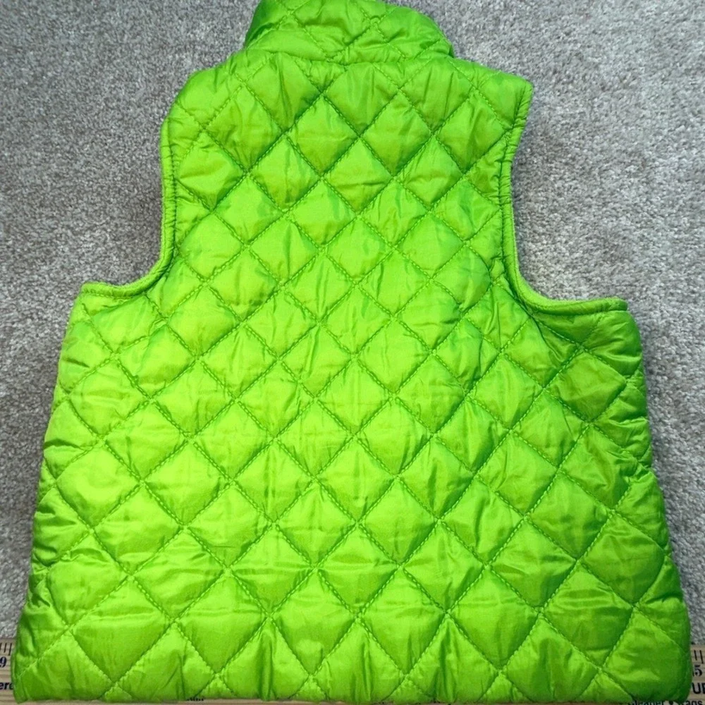 Canada Weathergear Kids Lime Green Quilted Fleece Lined Puffer Vest Size 24M